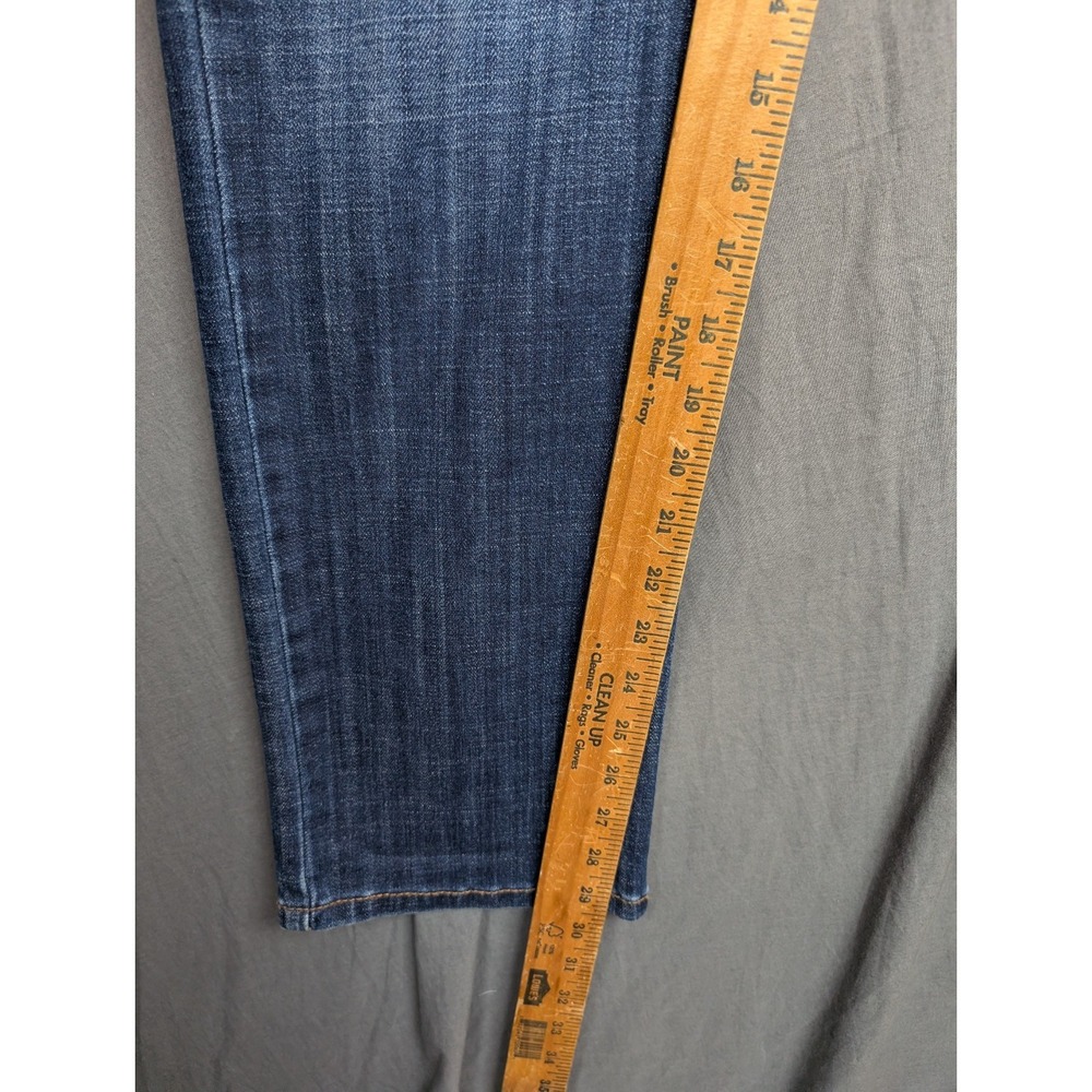 Lee Womens Size 14 Medium Mid Rise Straight Leg Denim Blue Jeans - Picture 3 of 9
